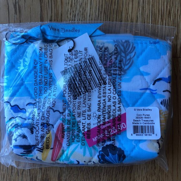 Vera Bradley Coin Purse Beach Treasures NWT - Picture 3 of 4